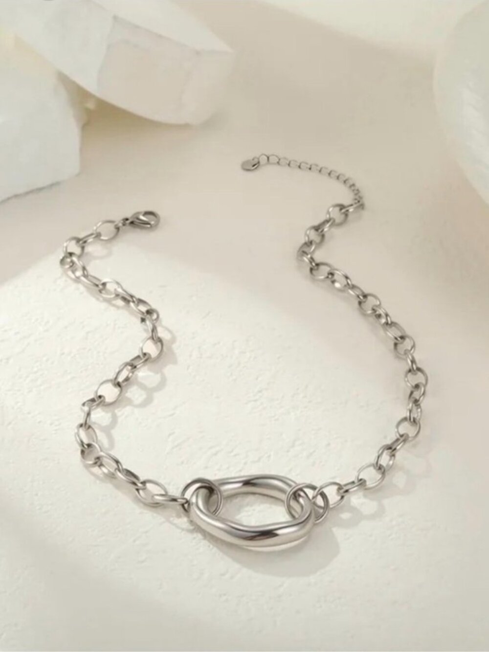 Organic Loop Necklace 18KT Gold Plated PVD Coated